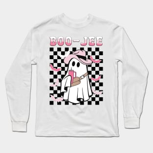 Spooky Season Cute Ghost Halloween Costume Boujee Boo-Jee Long Sleeve T-Shirt